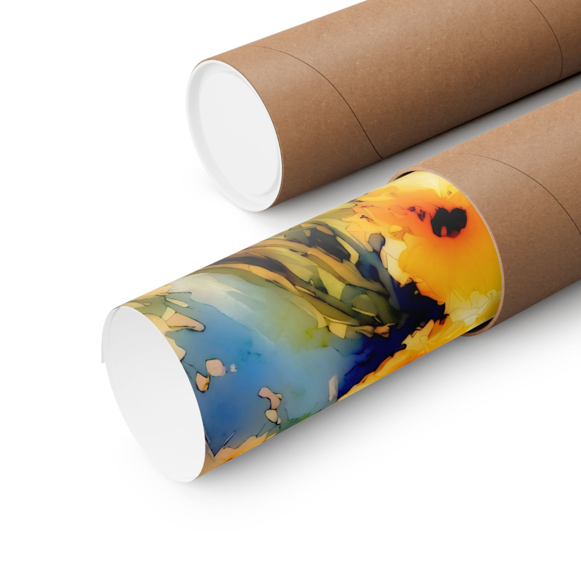 Wild Golden Garden fine art print in packaging