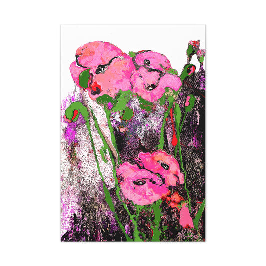 beautiful pink poppy canvas print