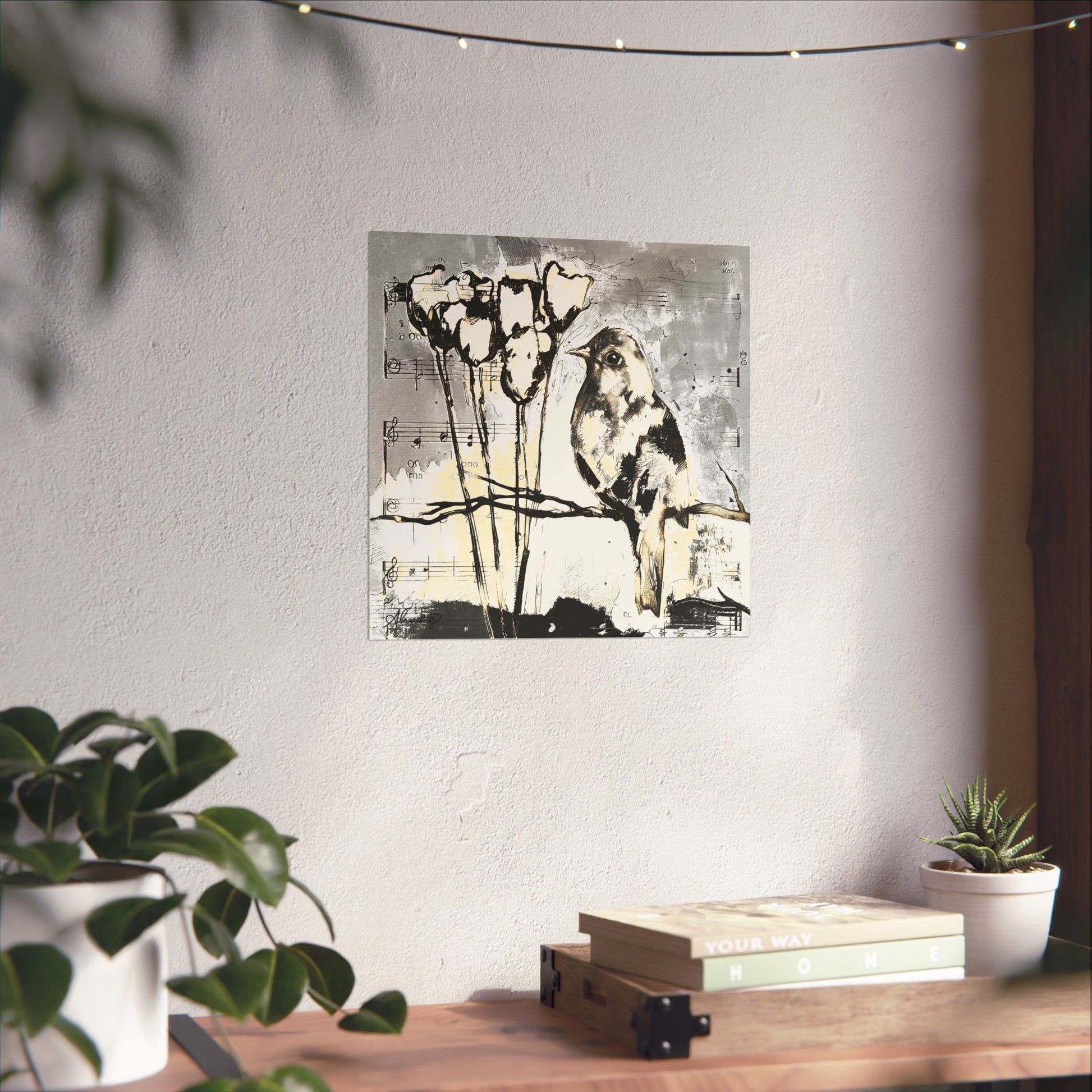 Serenade of the Songbird hanging on wall