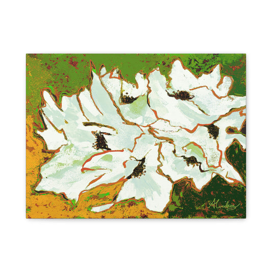 canvas prints of white remembrance poppy flowers